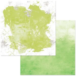 49 & Market – Spectrum Sherbet Solids – Lime 12” x 12” Scrapbooking Paper